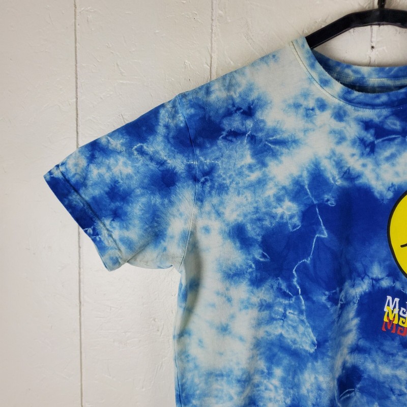 Happy Daze Shirt Mens Medium Blue Tie Dye Crew Neck Short Sleeve Fresh Baked gallery