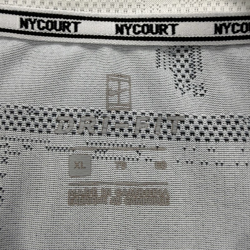 Nike Court Shirt Men XL White Purple NY Challenger Crew Tennis Dri Fit AT4235 gallery
