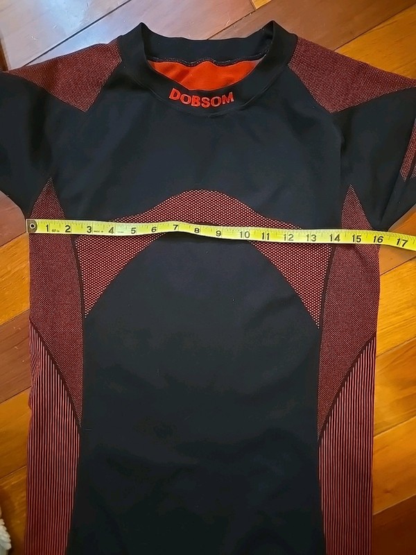 Dobsom Kaita Functional Walk n Run LS Thermal Training Mens Shirt Size 42 RedBlk gallery