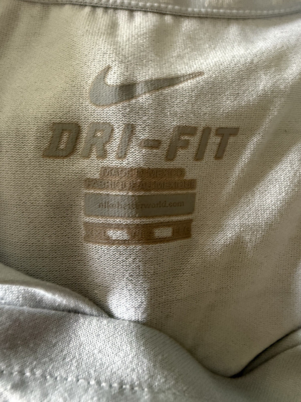 Nike Long Sleeve Hoodie T-shirt - Dri-fit - White/Grey - 2XL gallery