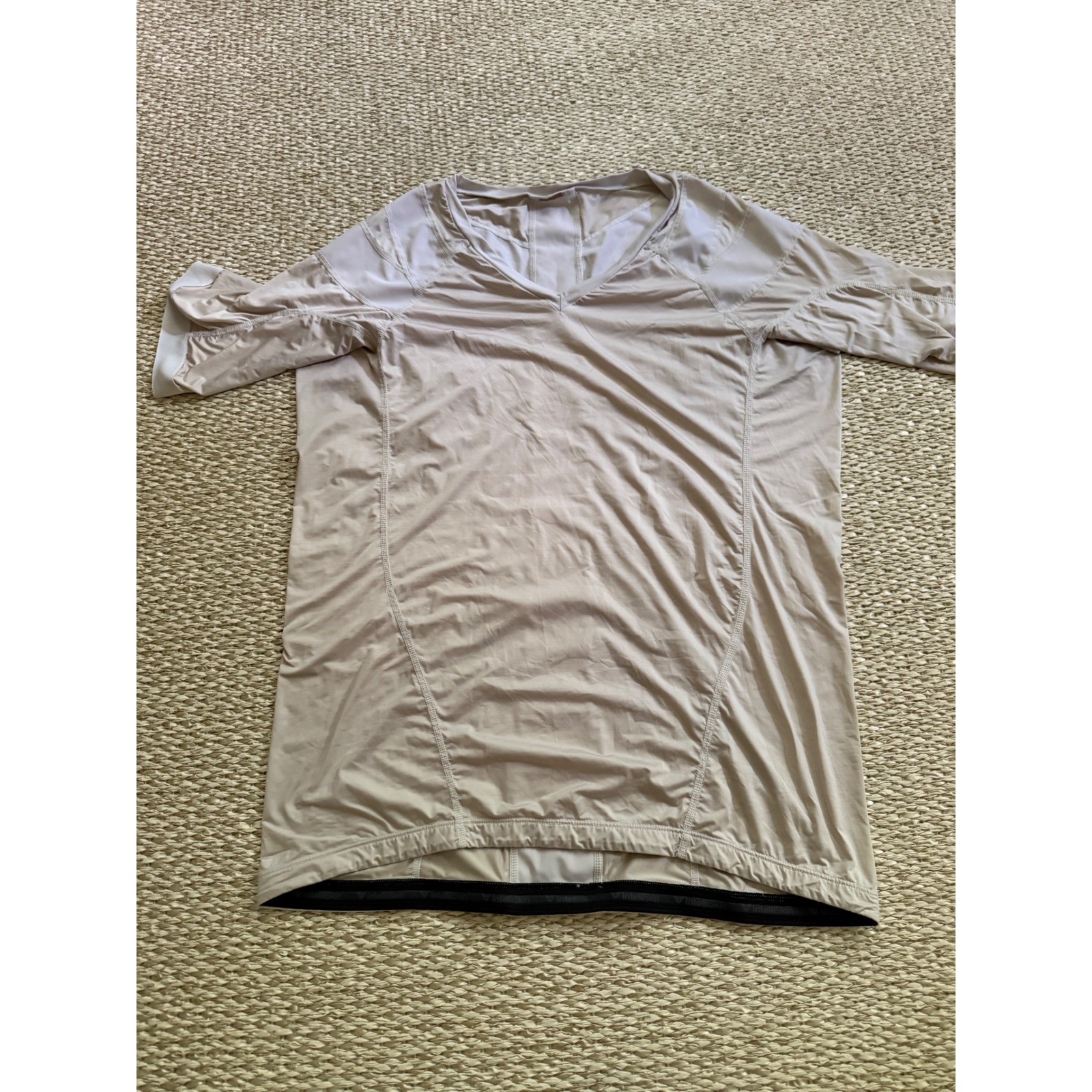 IntelliSkin Mens PostureCue V-Neck Compression Shirt Tan Short Sleeve Base Layer gallery