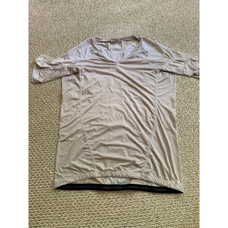 IntelliSkin Mens PostureCue V-Neck Compression Shirt Tan Short Sleeve Base Layer gallery