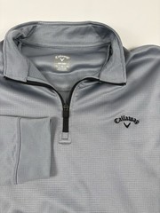 Callaway Opti Dri 1/4 Zip Pullover Mens XL Gray Performance Golf Jacket Pocket