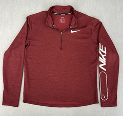 Nike Pacer Men’s M Shirt Dri Fit HHZ Flash 1/2 Zip Running Thumbholes Reflective
