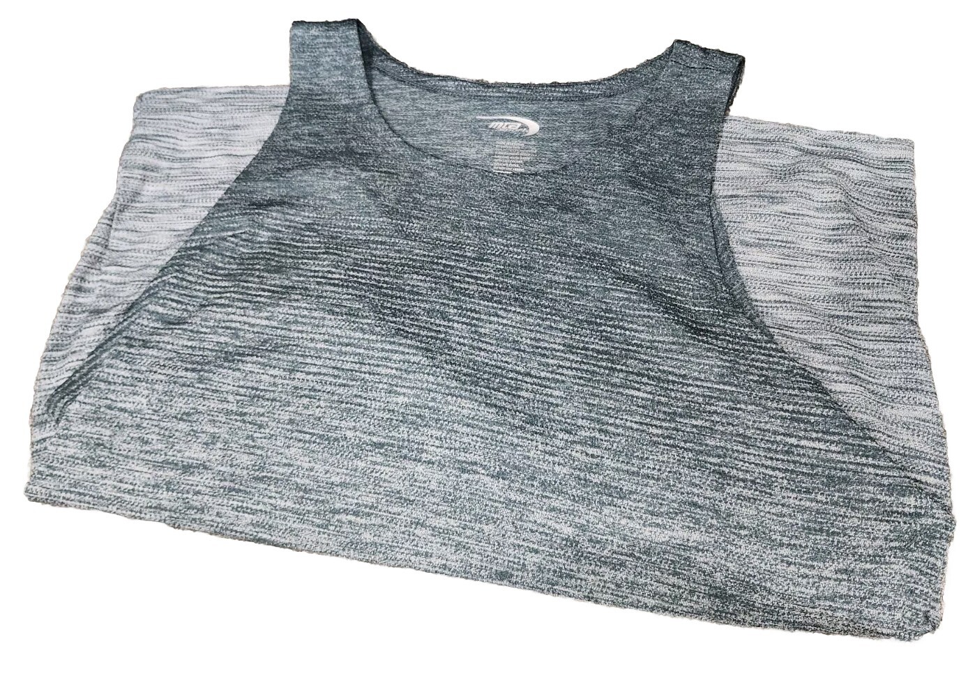 Men's MTA Sport Training Tank Top Muscle Shirt Green Gray/ White Size L. NWT gallery
