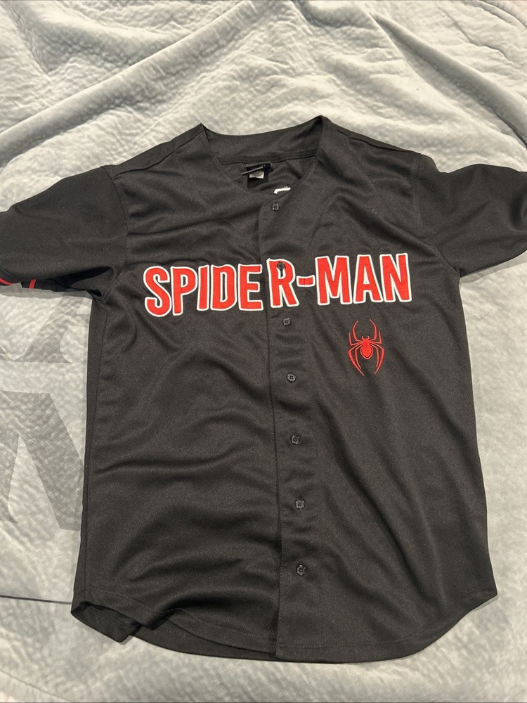 Marvel Spider-Man Jersey Mens Small Baseball Miles Morales BoxLunch Exclusive