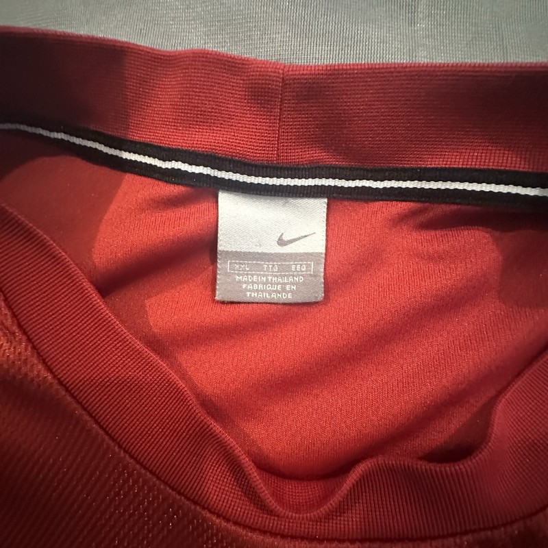 Vintage Nike T-Shirt Mens 2XL Mesh Jersey Red Swoosh Embroidery 00s Y2K Gym gallery