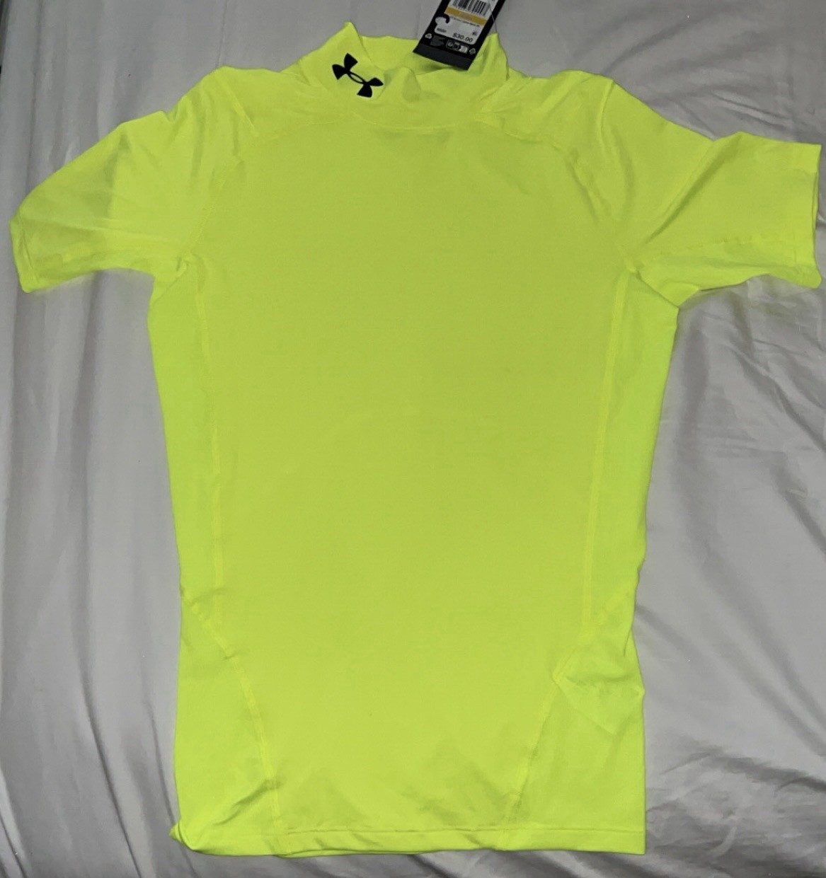 Under Armour Mens HeatGear Compression Shirt Mock Neck Short Sleeve Medium NWT gallery