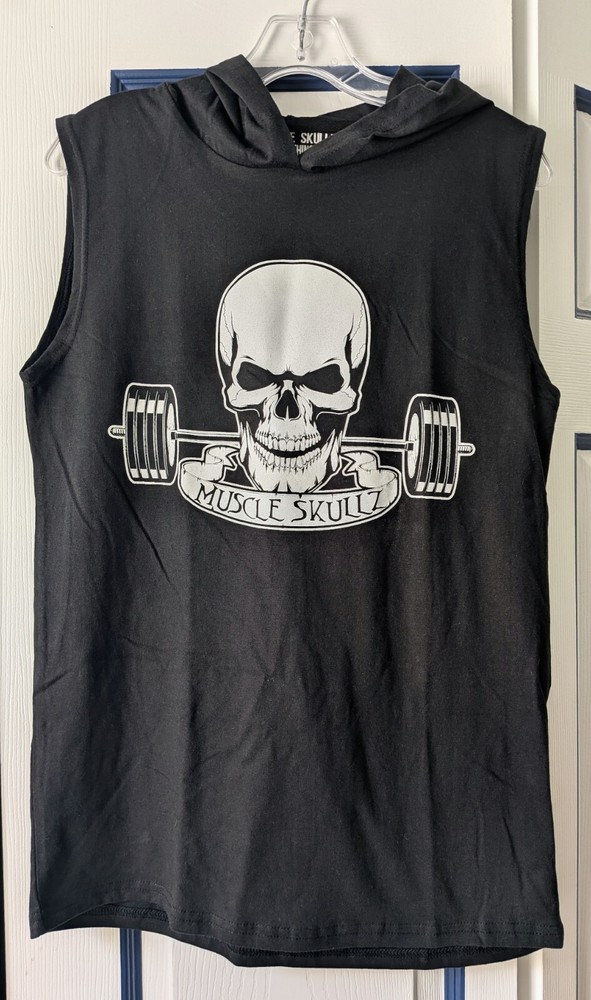 Men's Hooded Sleeveless Muscle Shirts, Gym, Workout, Casual