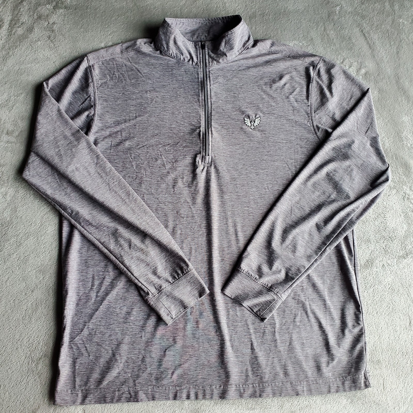 Straight Down 1/4 Zip Pullover Shirt Performance Golf Athletic Stretch Mens L gallery
