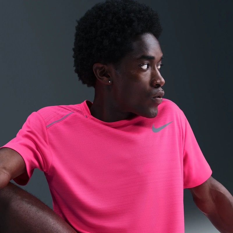 Nike Miler 1.0 Men's Hyper Pink Running Short Sleeve Top FZ4782-645 gallery