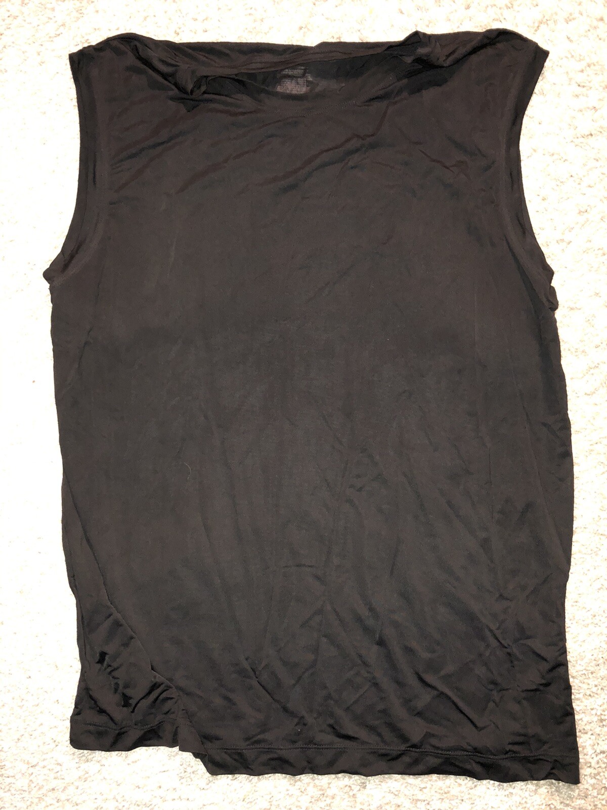 Stafford Men’s Polyester/Spandex Blend Black Muscle Shirt No Tags gallery