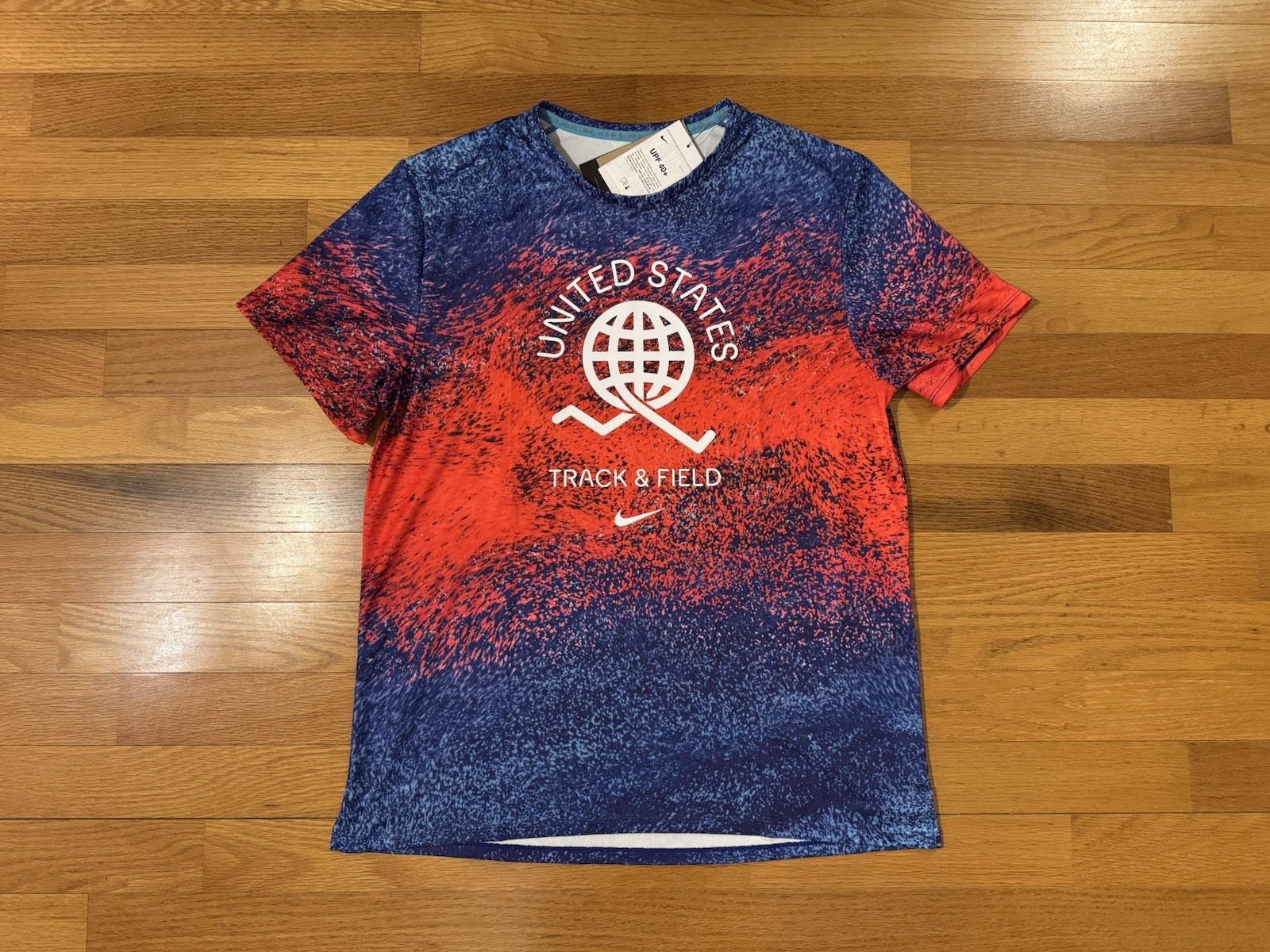 New M Nike Miler Team USA Track & Field Olympics Dri-Fit Shirt FJ3411-635 Men gallery