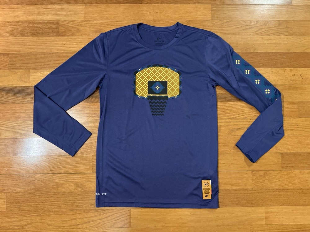 New S Nike N7 Dri-Fit Long Sleeve Training Basketball Hoops Shirt DO5073-510 Men