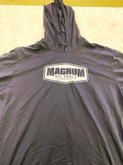 ANETIK Men’s XL Gray Hooded Pullover UV Protection Logo Graphic Fishing