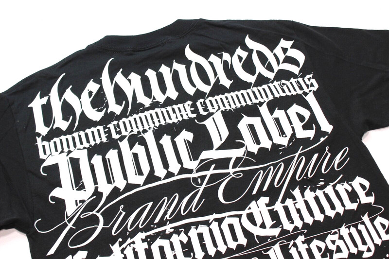 2005 THE HUNDREDS ~NINE~ TEE M fuct/ftp/gothic/font/og/logo/bomb/aop/vtg/grail gallery