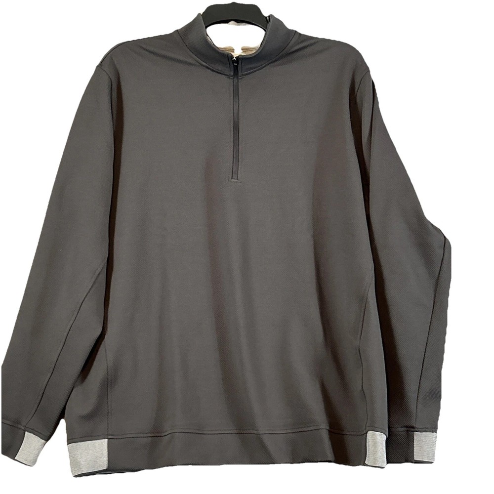 Adidas AdiPure Dark Gray 1/4 Zip Pull Over long sleeve heavier weight shirt XL