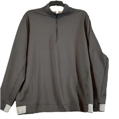 Adidas AdiPure Dark Gray 1/4 Zip Pull Over long sleeve heavier weight shirt XL