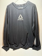 Reebok Men’s 3XL Gray Lightweight Long Sleeve Crew Neck Pullover T-Shirt