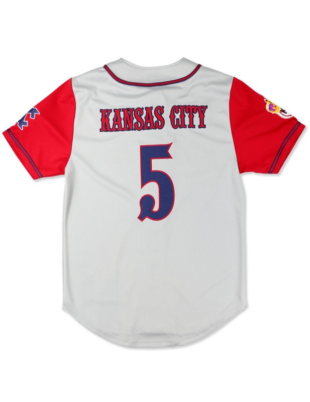 NLBM Negro Leagues M5 Baseball Jersey Kansas City Monarchs Grey gallery