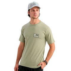 Huk Born Wave Short Sleeve Tee Men’s Shirt, Seagrass, Medium