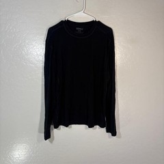 NOBULL Shirt Mens Large Black Long Sleeve Wool Blend Performance Tee Gym