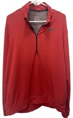 Nike 1/4 Zip Pullover Jacket Men’s Size Large Dri-Fit Red Golf