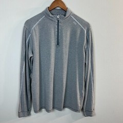 Tasc Tech 1/4 Zip Pullover Mens Medium Gray MOSOTech Performance Long Sleeve M