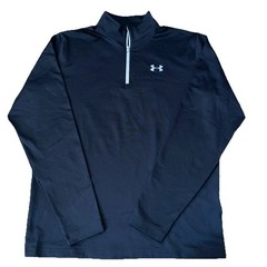 Under Armour Coldgear Infrared 1/4 Zip Men’s XL Black with Gray Pullover Stretch