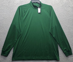 Greg Norman Golf Performance Activewear Shirt Men’s L Green Mock Neck Play Dry