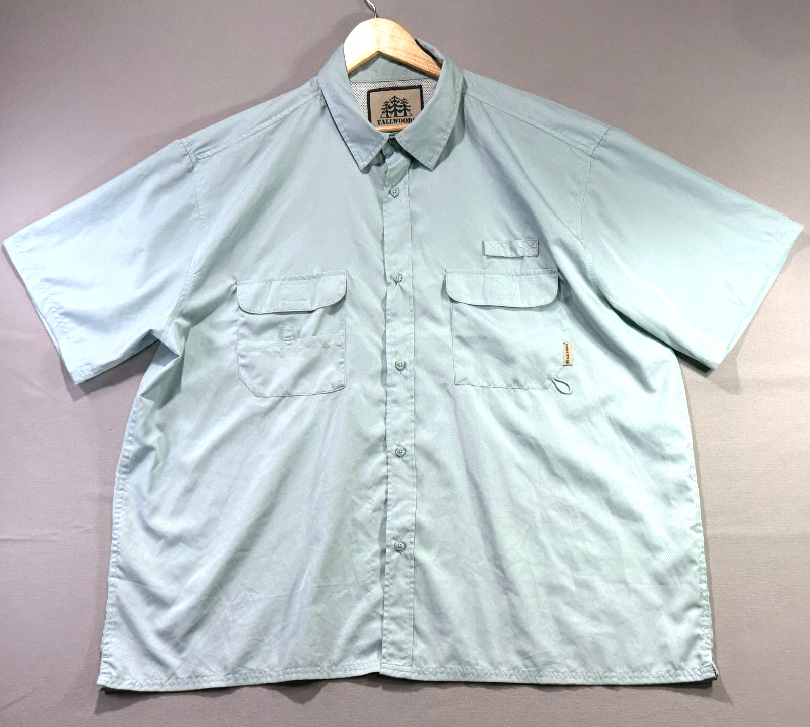 Tallwoods Elementwear Fishing Shirt Vented Short Sleeve Button Up Size 3XL Mint gallery