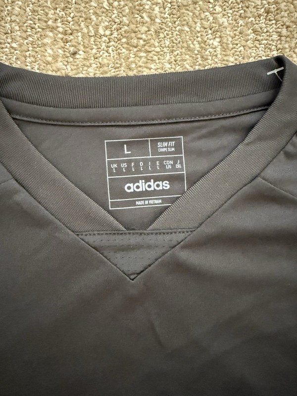 adidas Mens TIRO23 C JSY Black V-Neck Short Sleeve Slim Fit Size L gallery