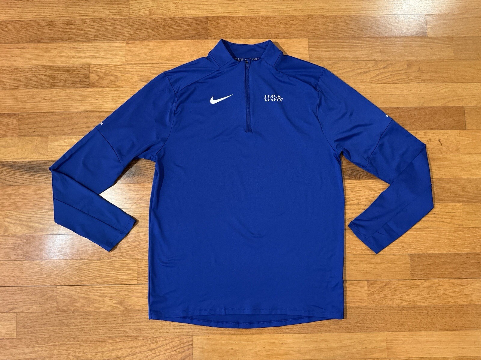 New M Nike Team USA Olympics Issue Element Dri-Fit 1/2 Zip Top FN0968-417 Men gallery
