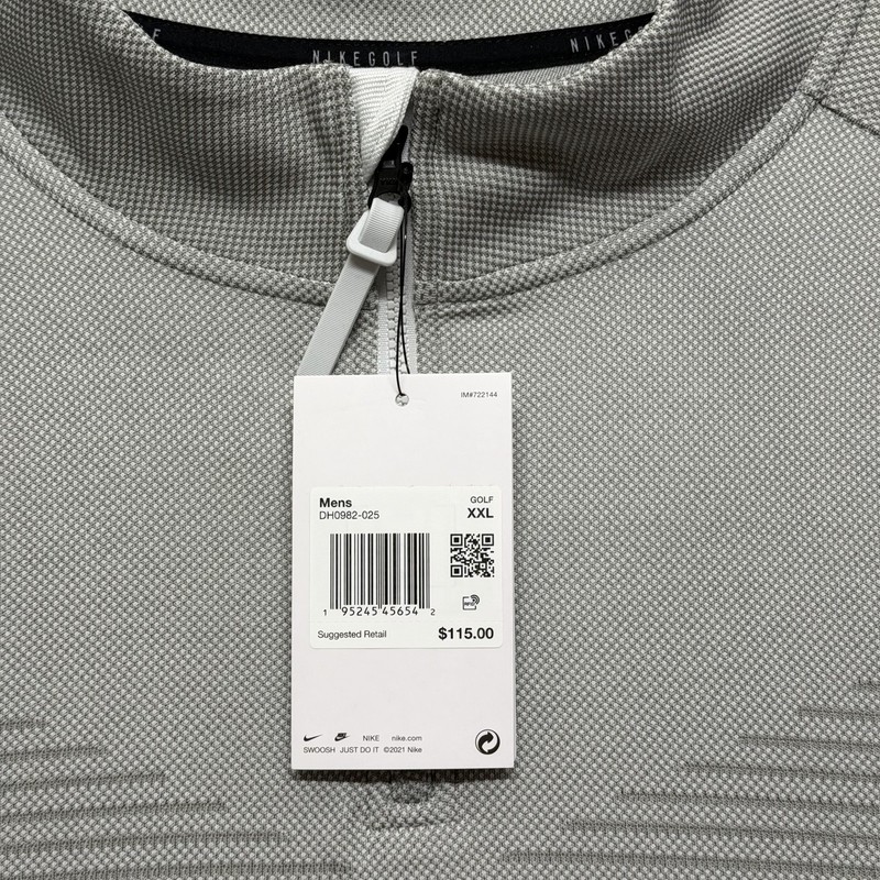 Nike Dri-Fit ADV Vapor 1/4 Zip Golf Jacket Pullover Grey DH0982-025 Mens XXL gallery