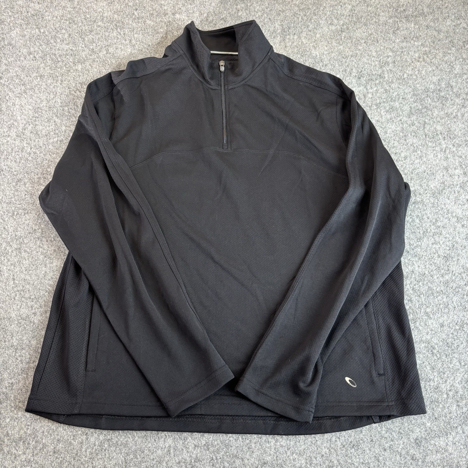 Tek Gear Pullover Mens Large Quarter Zip Performance Black Athletic Long Sleeve gallery