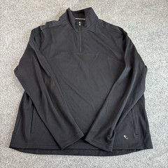 Tek Gear Pullover Mens Large Quarter Zip Performance Black Athletic Long Sleeve