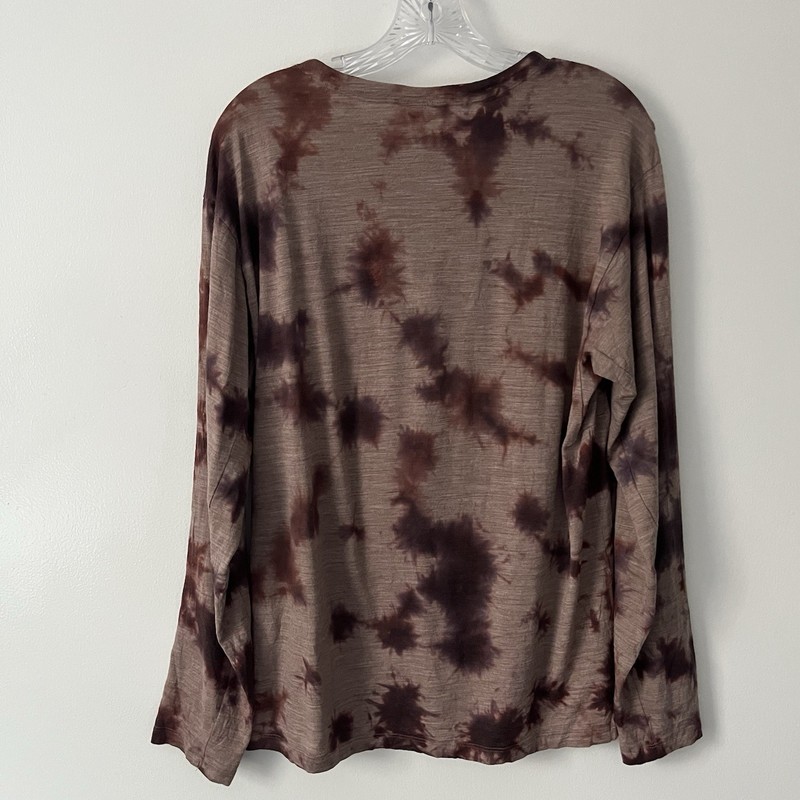 Lululemon Lab Wool Blend Tie Dye Long Sleeve T Shirt Brown Large gallery