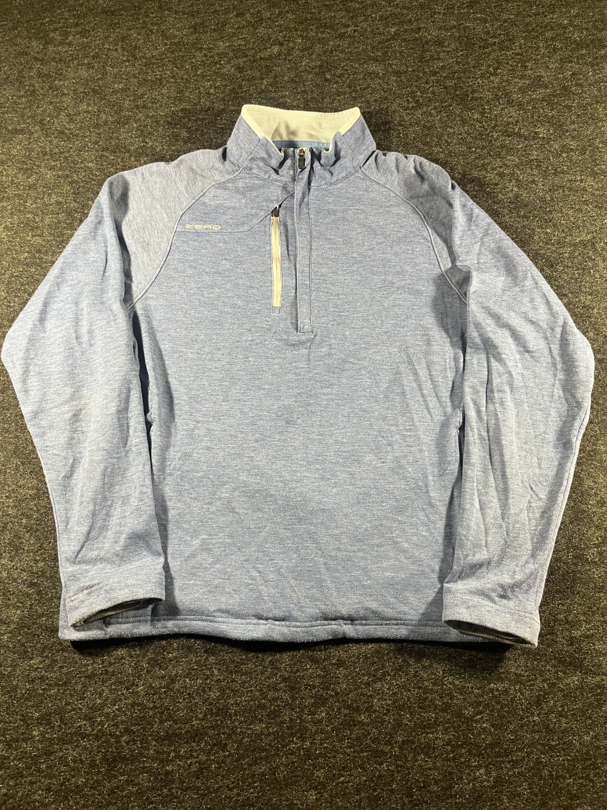 Zero Restriction 1/4 Zip Pullover Men's L Blue Golf Performance Top gallery