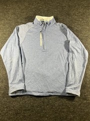 Zero Restriction 1/4 Zip Pullover Men’s L Blue Golf Performance Top