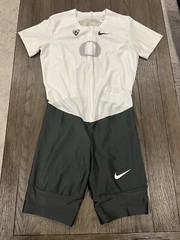 Men’s Nike Pro Elite Oregon Ducks Track Unitard Speedsuit Skinsuit S/S White L
