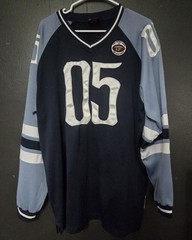 FUBU Vintage Collection 05 Jersey Men Size XL 1992 Hip Hop Long Sleeve Blue