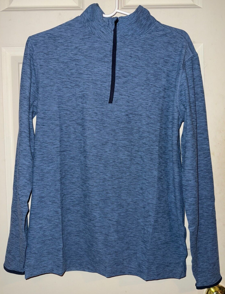 GapFit All Day Men's Quarter Zip T-shirt in Cornflower Blue size XS