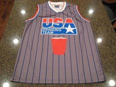 Official USA Drinking Team Adult LARGE Basketball Jersey Style Tank Top
