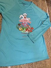 Champion Disney Wine & Dine 10K 2018 Performance Shirt Teal Mens Medium L/S