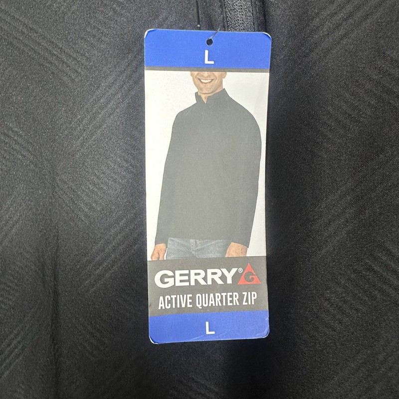 Gerry Men's Active Quarter Zip Long Sleeve Shirt NWT Blue Large gallery