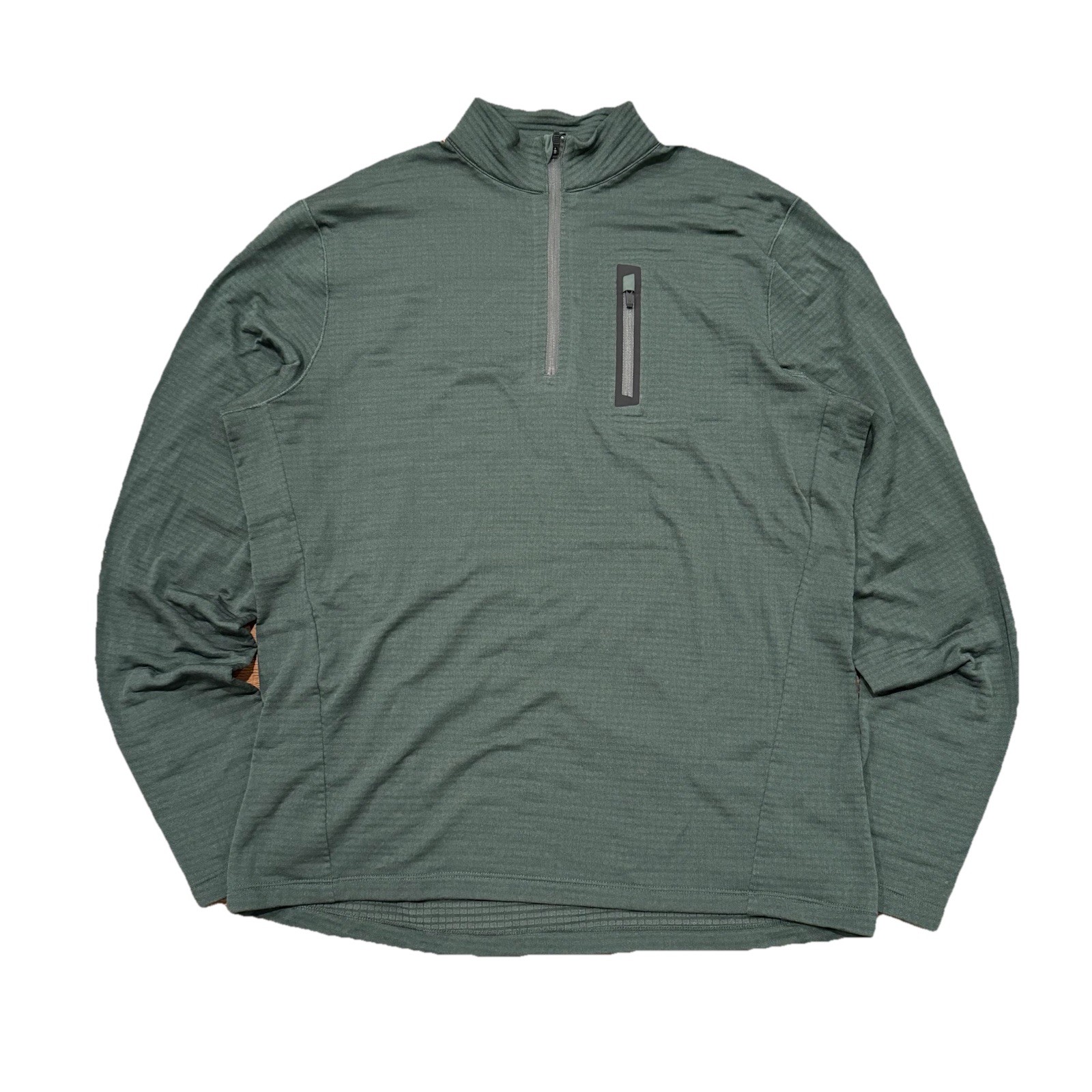 Ten Thousand Pullover Green Quarter Zip Tactical Grid Fleece Training fits Men L gallery