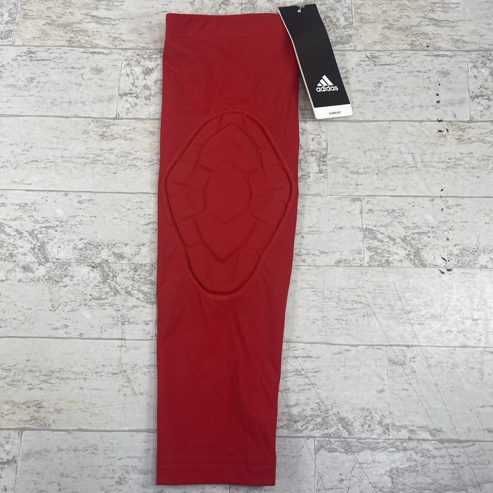 NWT Adidas Techfit Padded Compression Arm Elbow Red XLT Tall 1 Sleeve Sports