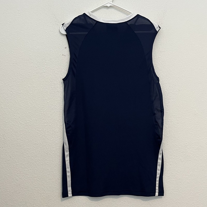 Champion Double Dry Sleeveless Blue Basketball Jersey BB70 Small Spot On Collar gallery