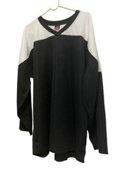 ALLESON ATHLETIC JERSEY MEN’S LONG SLEEVE OVERSIZED V-NECK BLACK /WHITE MEDIUM