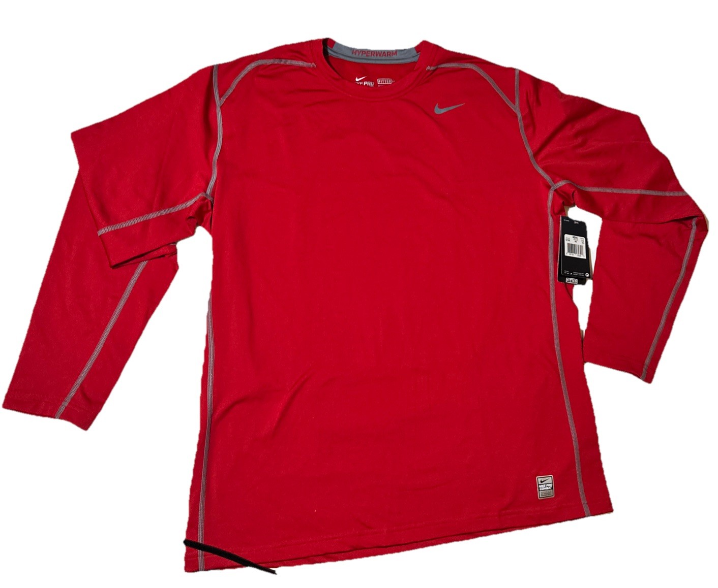 Nike Pro Combat Hyperwarm Dri-Fit Fitted Color Block Shirt Men's XXL NWT gallery